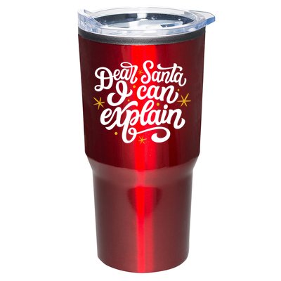 Dear Santa I Can Explain Christmas Holiday Funny Tumbler