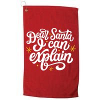 Dear Santa I Can Explain Christmas Holiday Funny Golf Towel