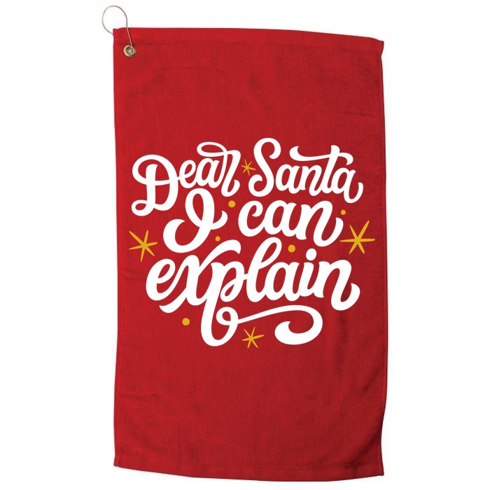 Dear Santa I Can Explain Christmas Holiday Funny Golf Towel