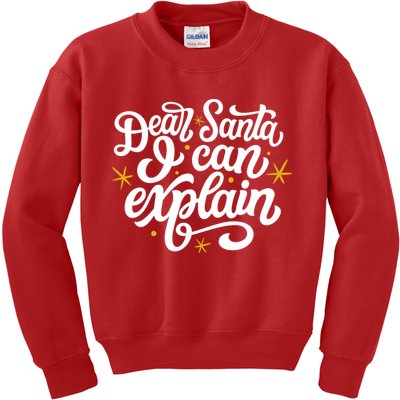 Dear Santa I Can Explain Christmas Holiday Funny Kids Sweatshirt