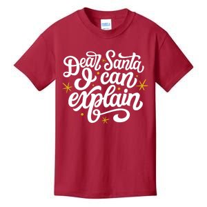 Dear Santa I Can Explain Christmas Holiday Funny Kids T-Shirt