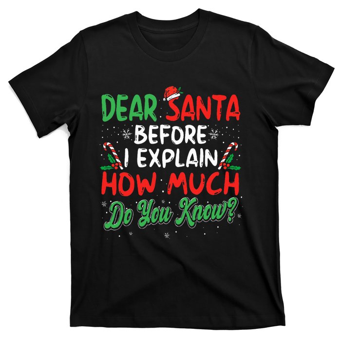 Dear Santa I Can Explain Funny Christmas  T-Shirt