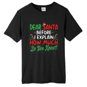 Dear Santa I Can Explain Funny Christmas  Tall Fusion ChromaSoft Performance T-Shirt