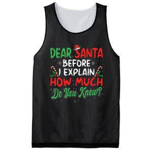 Dear Santa I Can Explain Funny Christmas  Mesh Reversible Basketball Jersey Tank