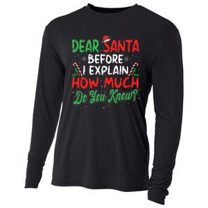 Dear Santa I Can Explain Funny Christmas  Cooling Performance Long Sleeve Crew