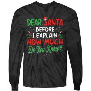 Dear Santa I Can Explain Funny Christmas  Tie-Dye Long Sleeve Shirt