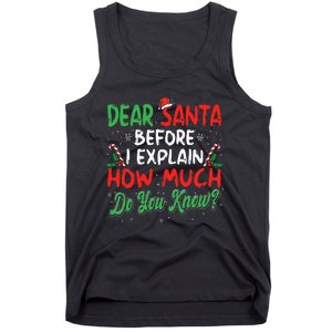 Dear Santa I Can Explain Funny Christmas  Tank Top