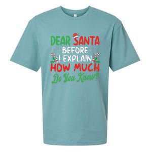 Dear Santa I Can Explain Funny Christmas  Sueded Cloud Jersey T-Shirt