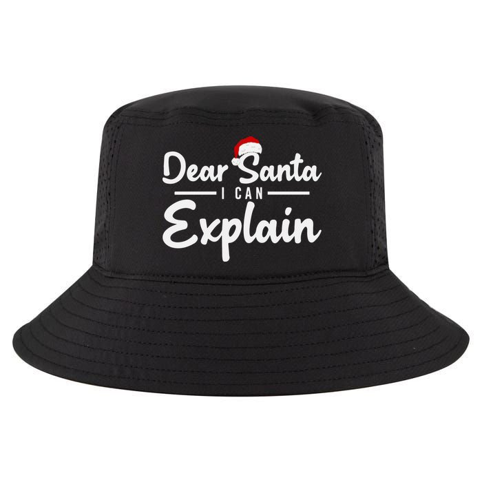 Dear Santa I Can Explain Cool Comfort Performance Bucket Hat