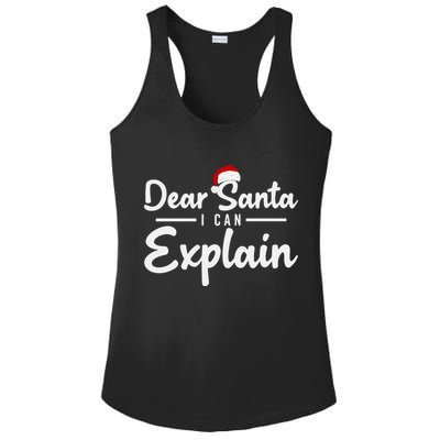 Dear Santa I Can Explain Ladies PosiCharge Competitor Racerback Tank