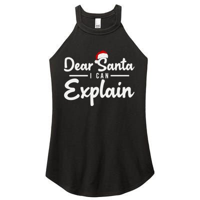 Dear Santa I Can Explain Women's Perfect Tri Rocker Tank