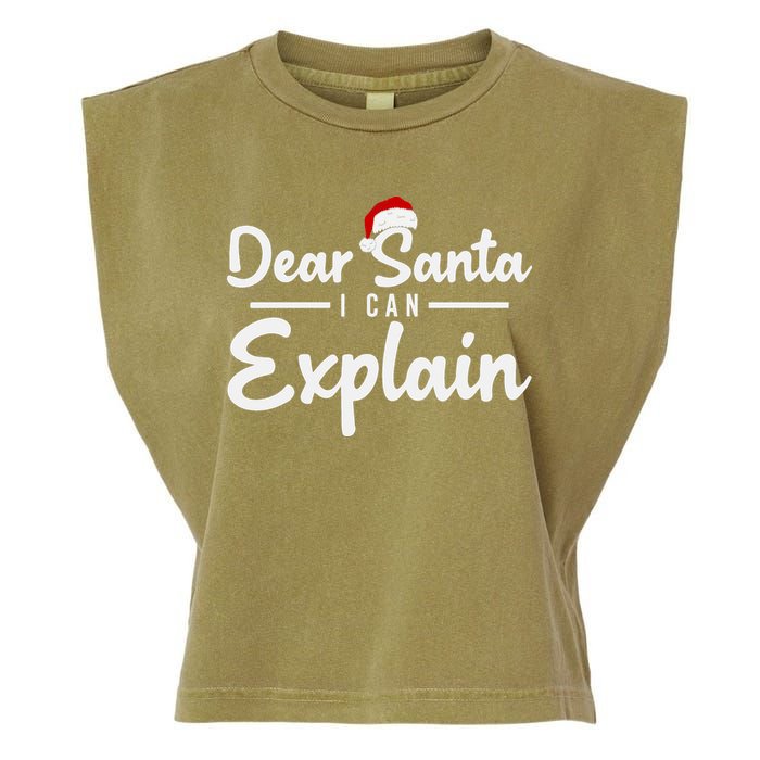 Dear Santa I Can Explain Garment-Dyed Women's Muscle Tee