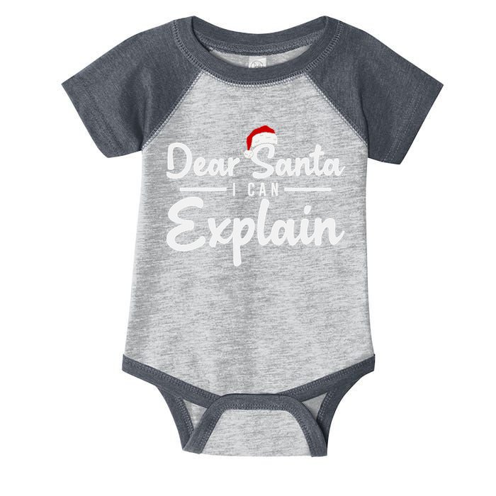 Dear Santa I Can Explain Infant Baby Jersey Bodysuit