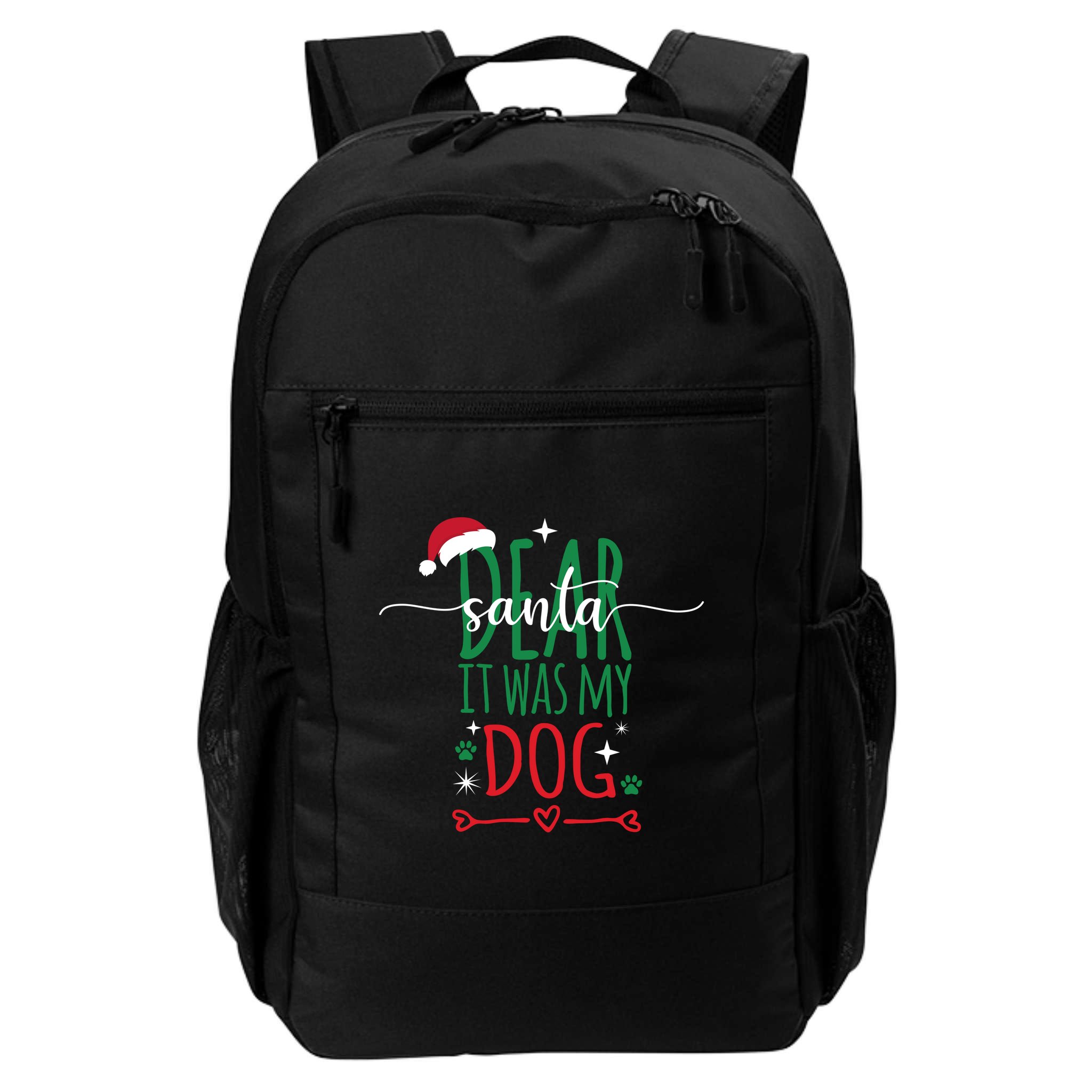 Dear Santa It Was My Dog Funny Christmas Backpack