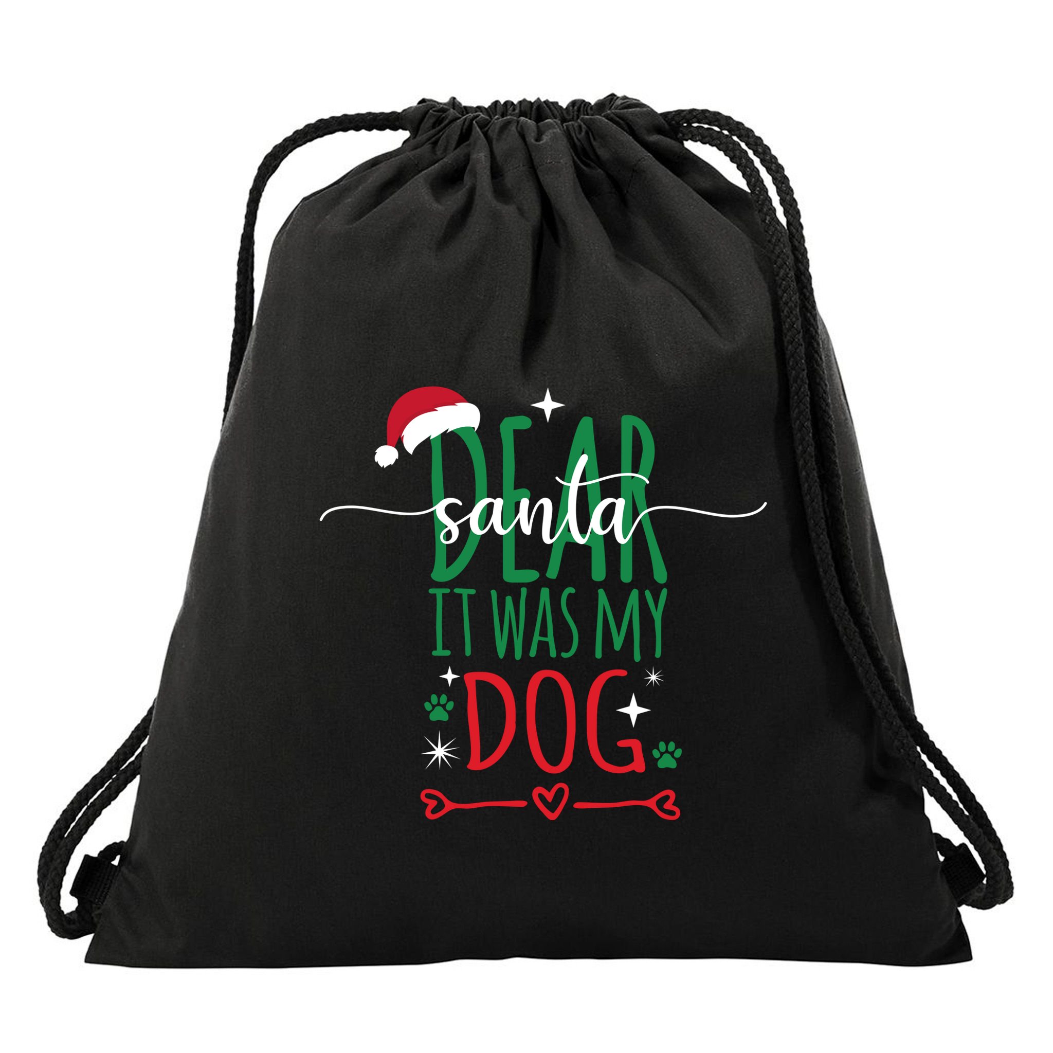Dear Santa It Was My Dog Funny Christmas Drawstring Bag