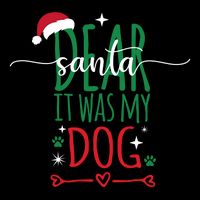Dear Santa It Was My Dog Funny Christmas Drawstring Bag