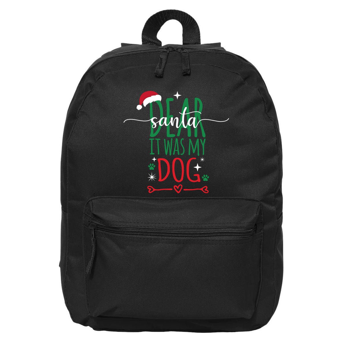 Dear Santa It Was My Dog Funny Christmas 16 in Basic Backpack