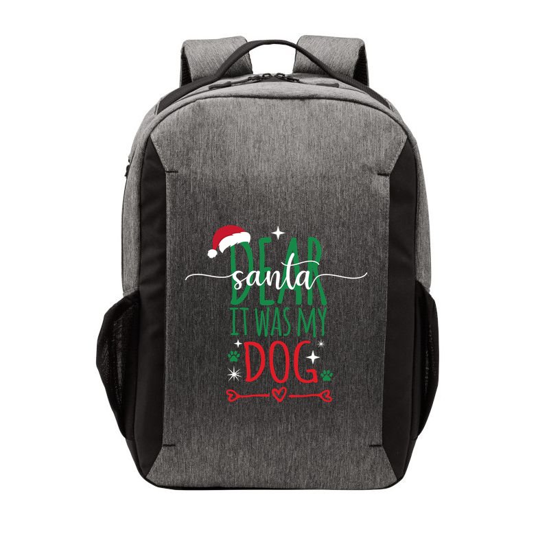 Dear Santa It Was My Dog Funny Christmas Vector Backpack