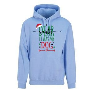 Dear Santa It Was My Dog Funny Christmas Unisex Surf Hoodie