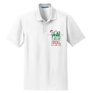 Dear Santa It Was My Dog Funny Christmas Dry Zone Grid Polo