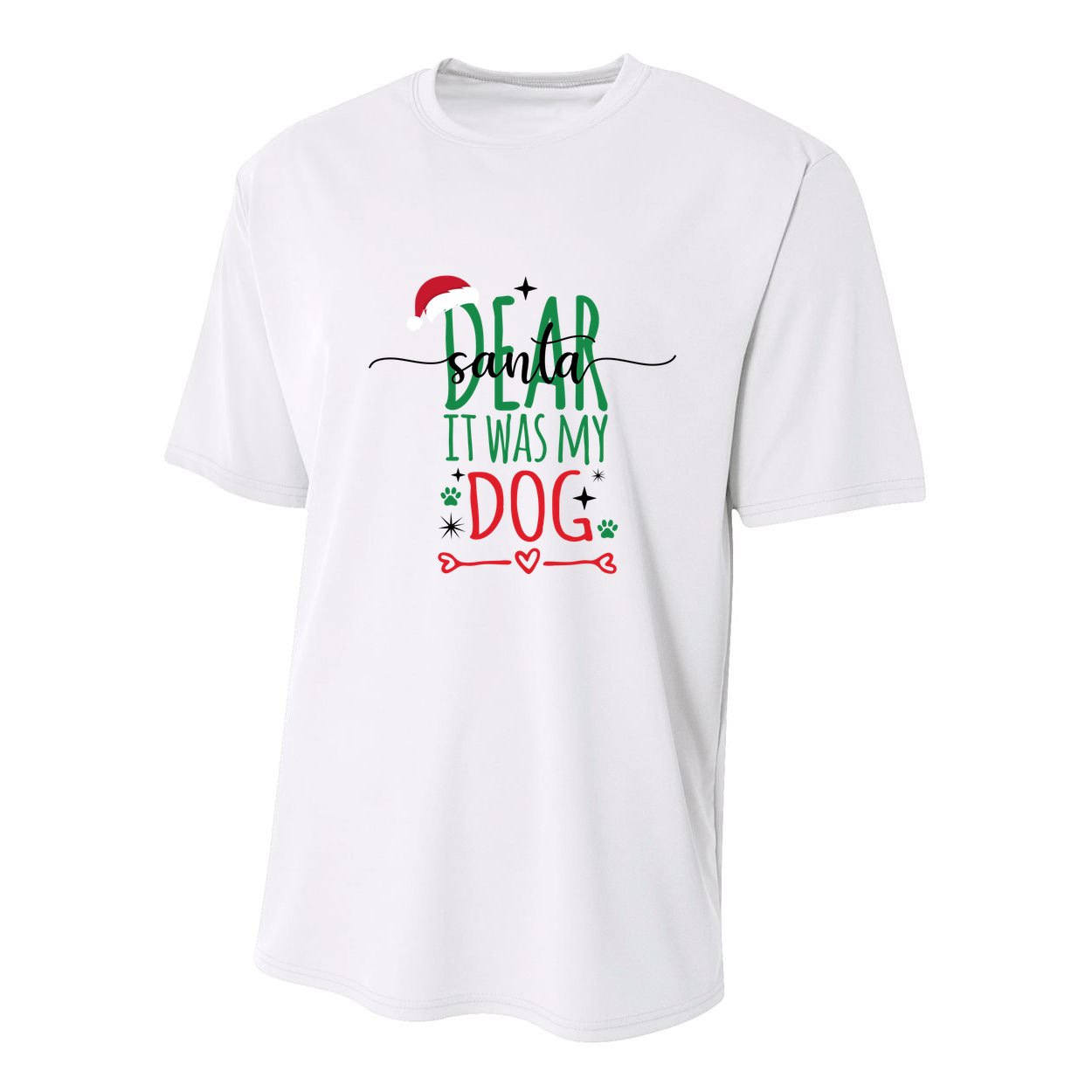 Dear Santa It Was My Dog Funny Christmas Youth Performance Sprint T-Shirt