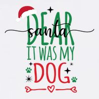 Dear Santa It Was My Dog Funny Christmas Baby Bodysuit