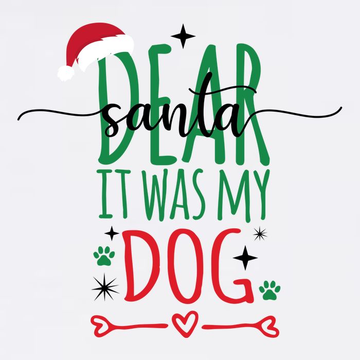 Dear Santa It Was My Dog Funny Christmas Baby Bodysuit