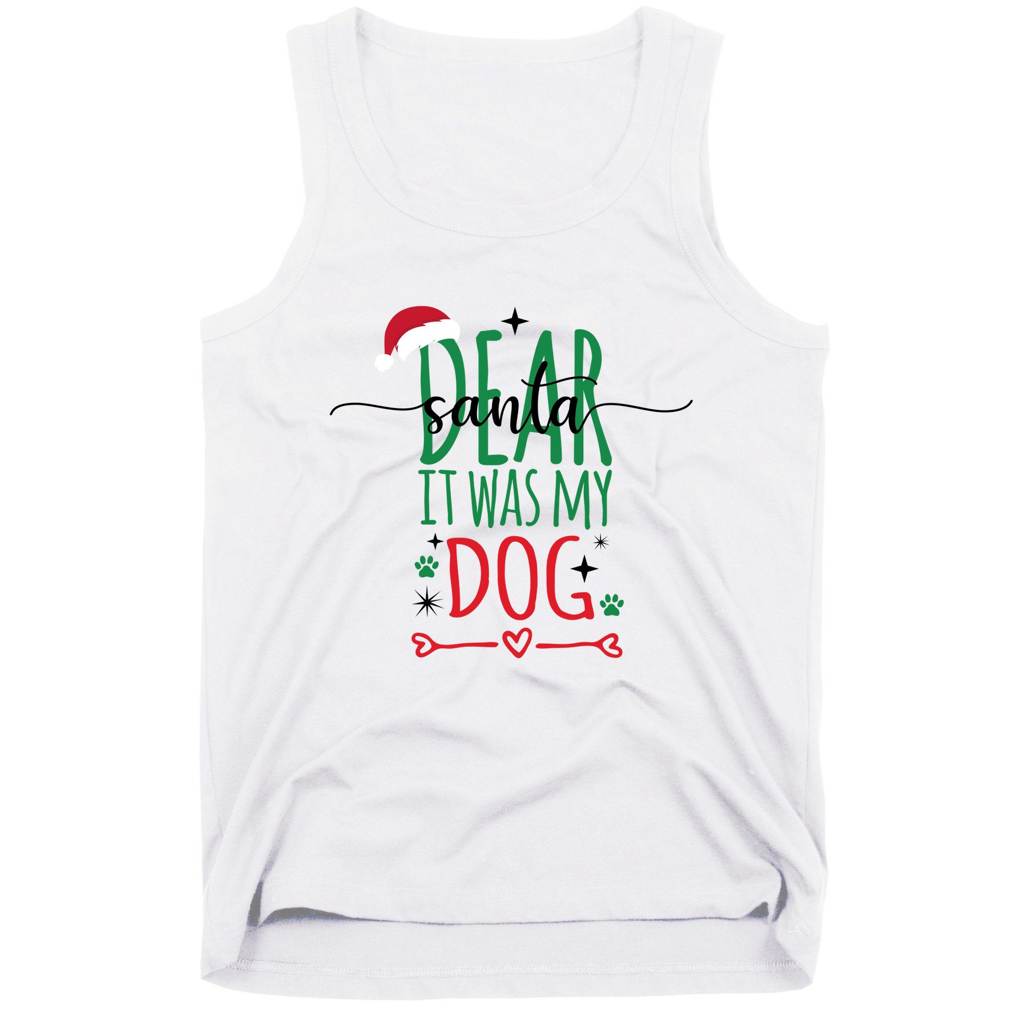 Dear Santa It Was My Dog Funny Christmas Tank Top