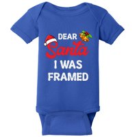 Dear Santa I Was Framed Gift Baby Bodysuit