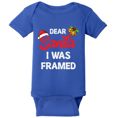 Dear Santa I Was Framed Gift Baby Bodysuit