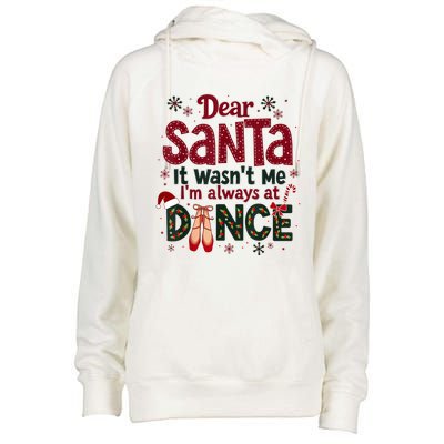 Dear Santa It WasnT Me IM Always At Dance Ballet Christmas.Jpzmsgrj Womens Funnel Neck Pullover Hood