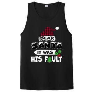 Dear Santa It Was His Fault His And Her Christmas Great Gift PosiCharge Competitor Tank