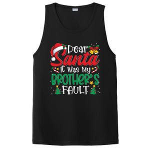 Dear Santa It Was My BrotherS Fault Funny Christmas Funny Gift PosiCharge Competitor Tank