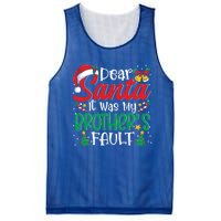 Dear Santa It Was My BrotherS Fault Funny Christmas Funny Gift Mesh Reversible Basketball Jersey Tank