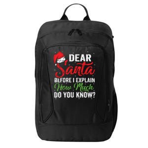 Dear Santa I Can Explain Funny Christmas Adults City Backpack