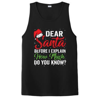 Dear Santa I Can Explain Funny Christmas Adults PosiCharge Competitor Tank