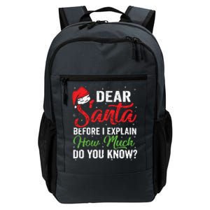 Dear Santa I Can Explain Funny Christmas Adults Daily Commute Backpack