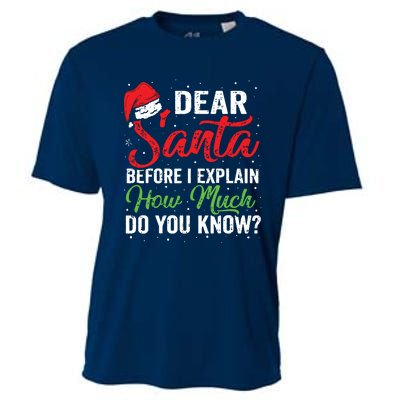 Dear Santa I Can Explain Funny Christmas Adults Cooling Performance Crew T-Shirt