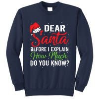 Dear Santa I Can Explain Funny Christmas Adults Sweatshirt