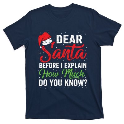 Dear Santa I Can Explain Funny Christmas Adults T-Shirt