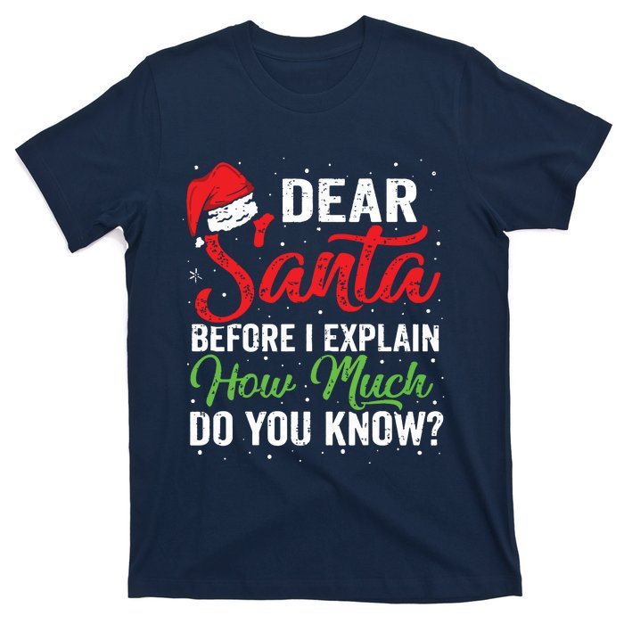 Dear Santa I Can Explain Funny Christmas Adults T-Shirt