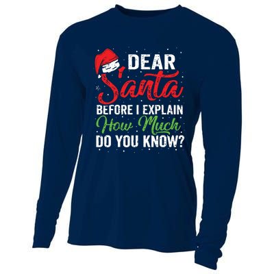 Dear Santa I Can Explain Funny Christmas Adults Cooling Performance Long Sleeve Crew