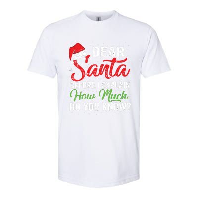 Dear Santa I Can Explain Funny Christmas Adults Softstyle CVC T-Shirt