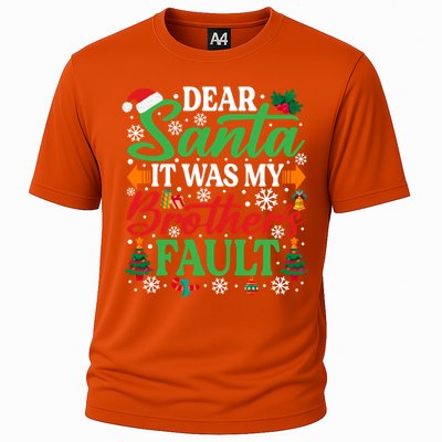 Dear Santa It Was My BrotherS Faulgreat Gift Funny Christmas Cute Gift Cooling Performance Crew T-Shirt