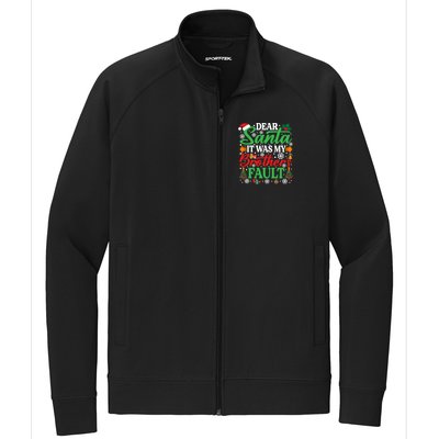 Dear Santa It Was My BrotherS Faulgreat Gift Funny Christmas Cute Gift Stretch Full-Zip Cadet Jacket