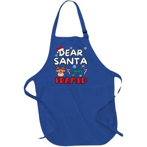 Dear Santa I Was Framed Funny Xmas Family Matching Gift Full-Length Apron With Pockets