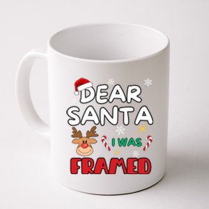 Dear Santa I Was Framed Funny Xmas Family Matching Gift Coffee Mug