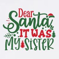 Dear Santa It Was My Sister Funny Christmas T-Shirt
