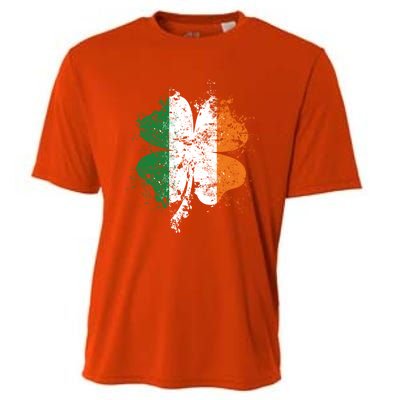 Distressed Shamrock Irish Flag St Patrick's Day Ireland Gift Cooling Performance Crew T-Shirt