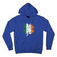 Distressed Shamrock Irish Flag St Patrick's Day Ireland Gift Hoodie